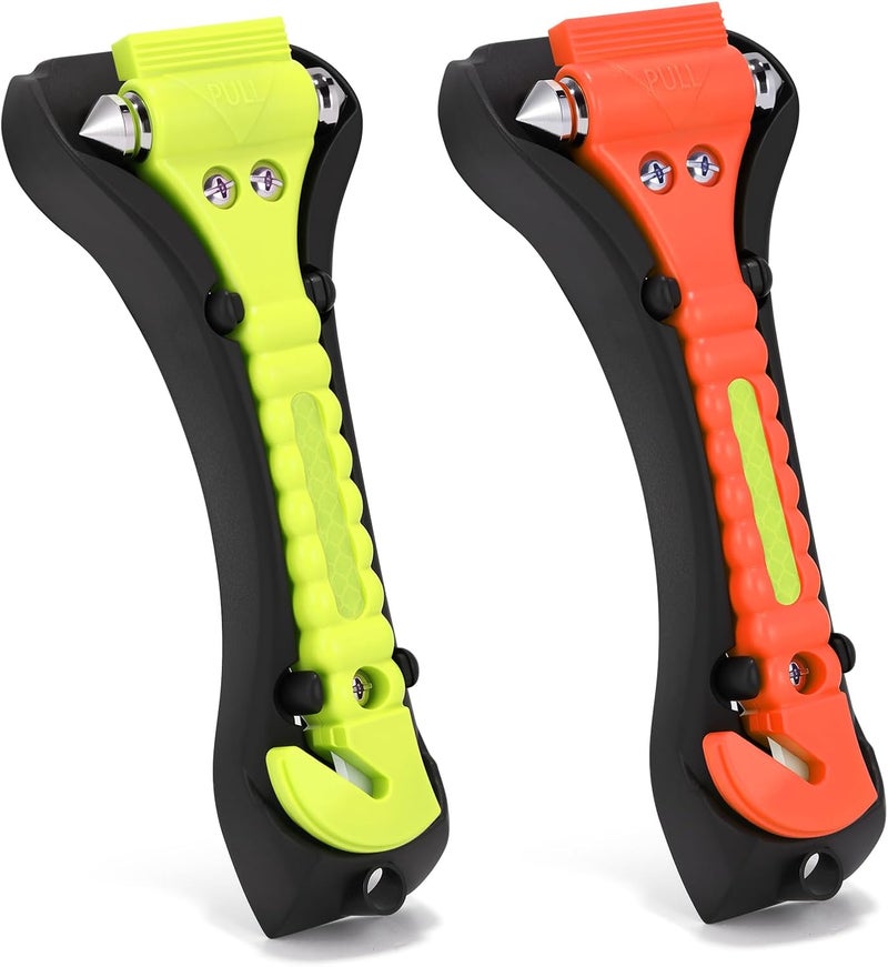 Yiader Store Window Breaker, 2-in-1 Emergency Escape Tool with Seatbelt Cutter, Glass Breaker for Family Rescue and Traffic Accident Emergency Escape 2 Pack - Image 1